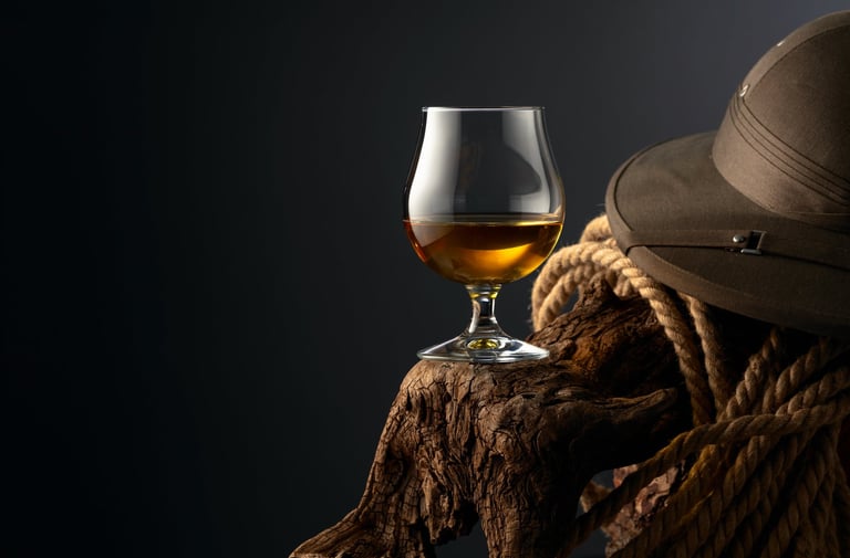 Brandy and colonial helmet